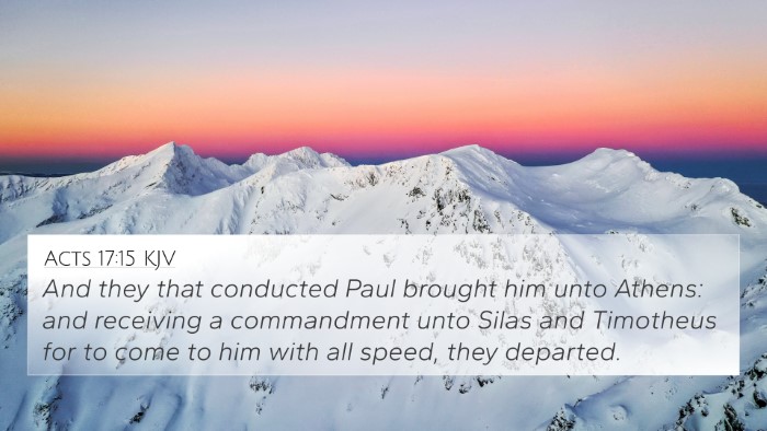 Acts 17:15 KJV Bible Verse Image
