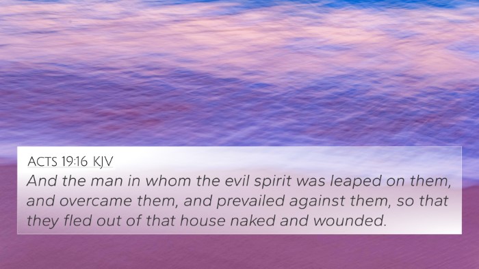 Acts 19:16 KJV Bible Verse Image