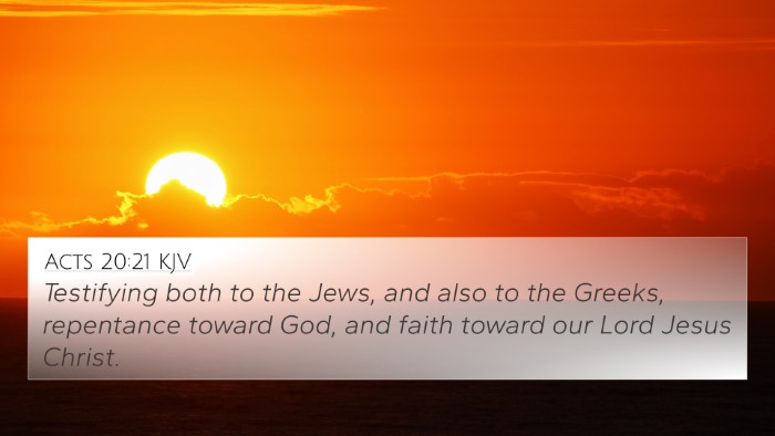 Acts 20:21 KJV Bible Verse Image