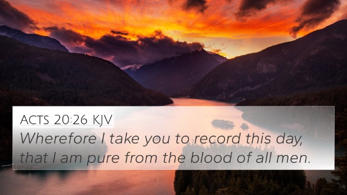 Acts 20:26 KJV Bible Verse Image