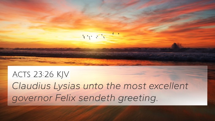 Acts 23:26 KJV Bible Verse Image