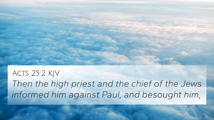Acts 25:2 KJV Bible Verse Image