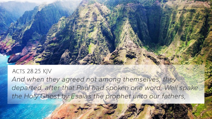 Acts 28:25 KJV Bible Verse Image