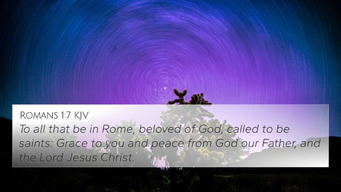 Romans 1:7 KJV Bible Verse Image