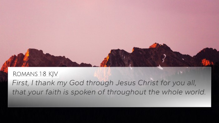 Romans 1:8 KJV Bible Verse Image