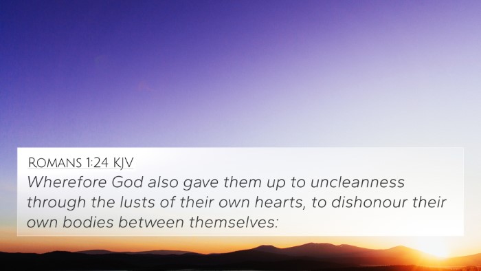 Romans 1:24 KJV Bible Verse Image