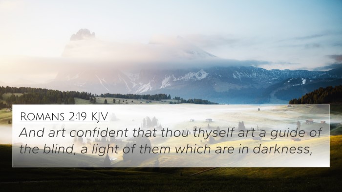 Romans 2:19 KJV Bible Verse Image