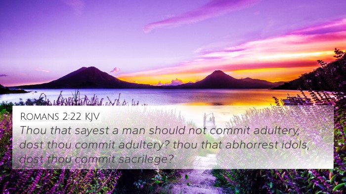 Romans 2:22 KJV Bible Verse Image
