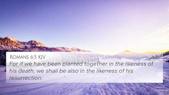 Romans 6:5 KJV Bible Verse Image
