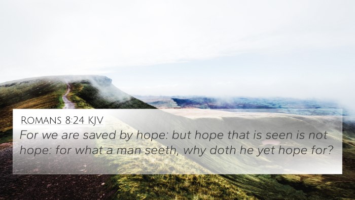 Romans 8:24 KJV Bible Verse Image