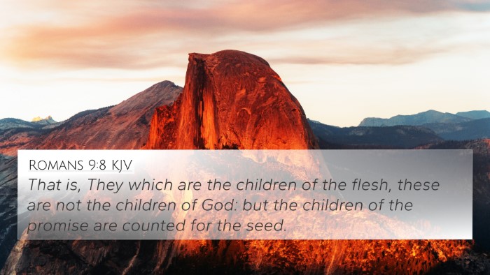 Romans 9:8 KJV Bible Verse Image
