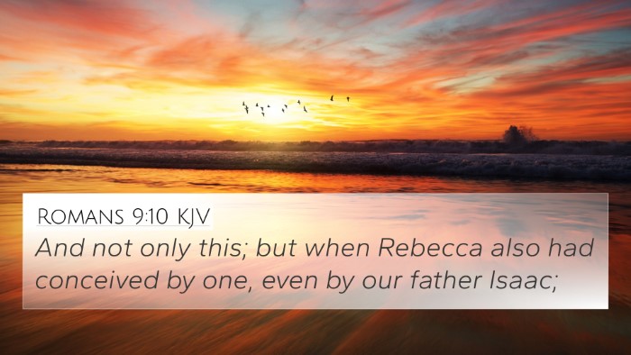 Romans 9:10 KJV Bible Verse Image