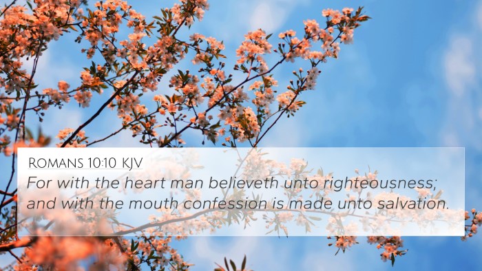 Romans 10:10 KJV Bible Verse Image
