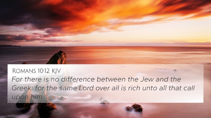 Romans 10:12 KJV Bible Verse Image