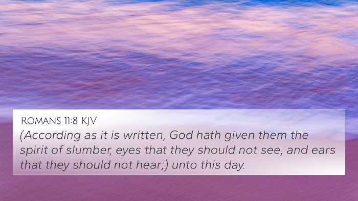 Romans 11:8 KJV Bible Verse Image