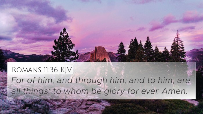 Romans 11:36 KJV Bible Verse Image