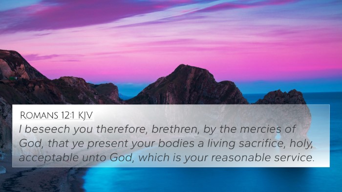 Romans 12:1 KJV Bible Verse Image