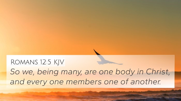 Romans 12:5 KJV Bible Verse Image