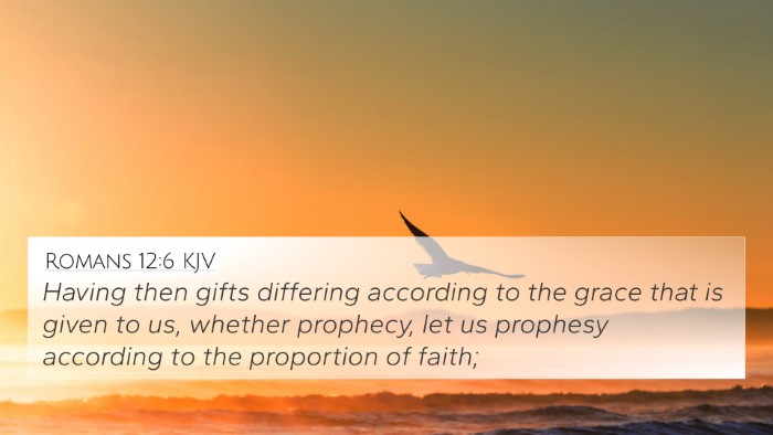 Romans 12:6 KJV Bible Verse Image