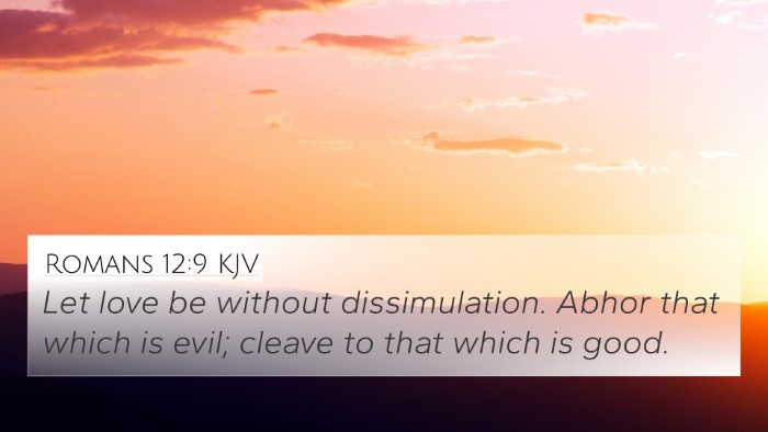 Romans 12:9 KJV Bible Verse Image