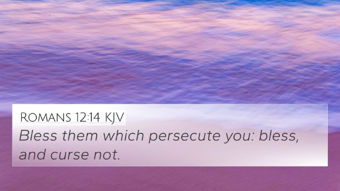 Romans 12:14 KJV Bible Verse Image