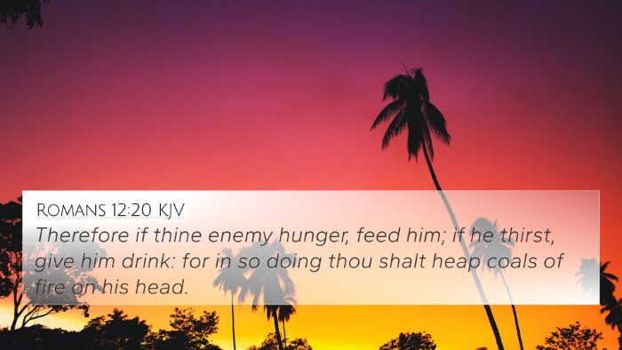 Romans 12:20 KJV Bible Verse Image