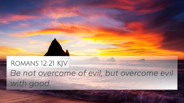 Romans 12:21 KJV Bible Verse Image