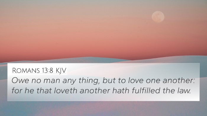 Romans 13:8 KJV Bible Verse Image