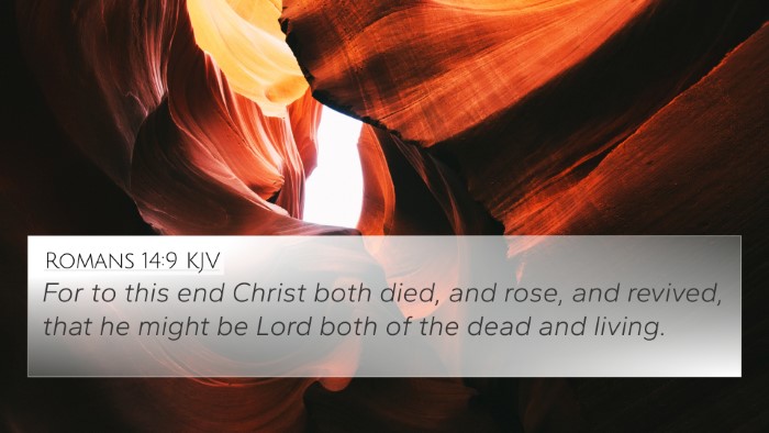 Romans 14:9 KJV Bible Verse Image