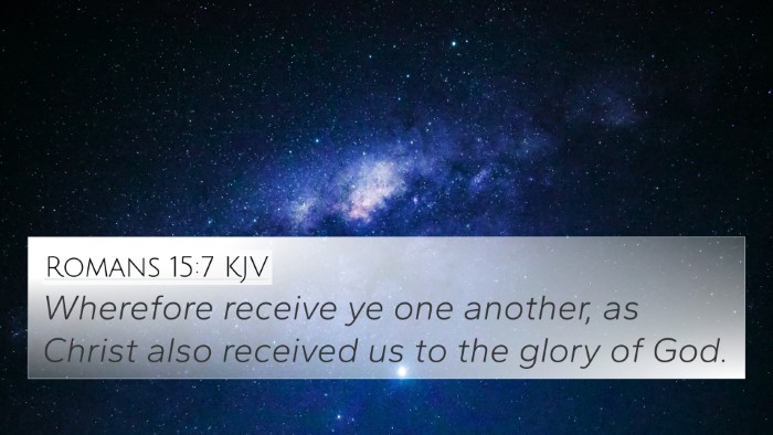Romans 15:7 KJV Bible Verse Image