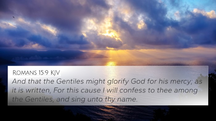 Romans 15:9 KJV Bible Verse Image