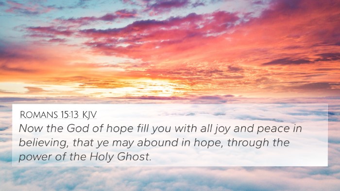 Romans 15:13 KJV Bible Verse Image