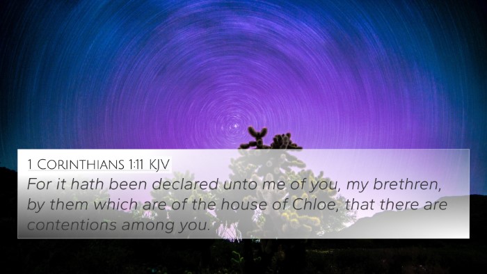 1 Corinthians 1:11 KJV Bible Verse Image
