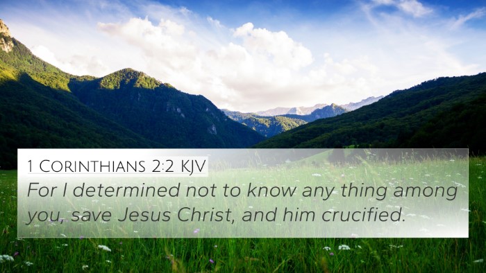1 Corinthians 2:2 KJV Bible Verse Image