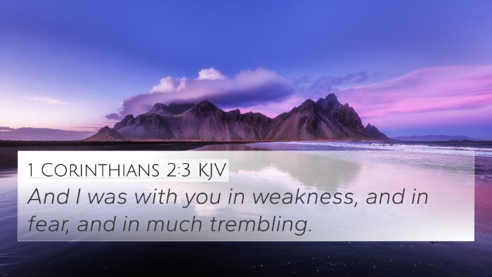 1 Corinthians 2:3 KJV Bible Verse Image