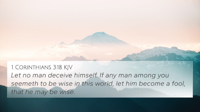 1 Corinthians 3:18 KJV Bible Verse Image