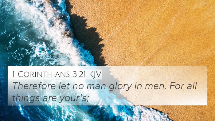 1 Corinthians 3:21 KJV Bible Verse Image