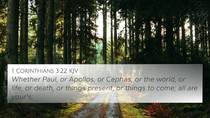 1 Corinthians 3:22 KJV Bible Verse Image