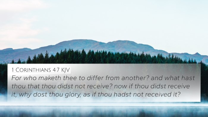 1 Corinthians 4:7 KJV Bible Verse Image