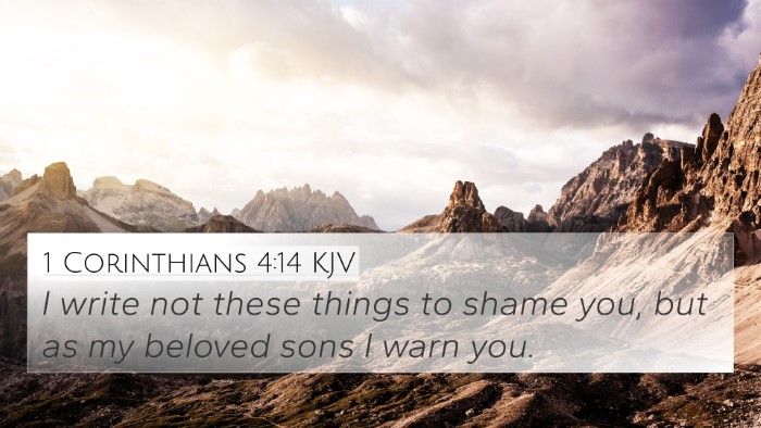 1 Corinthians 4:14 KJV Bible Verse Image