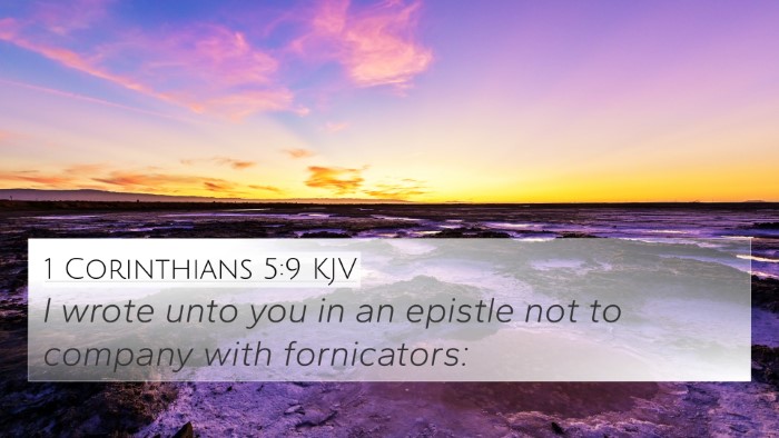 1 Corinthians 5:9 KJV Bible Verse Image