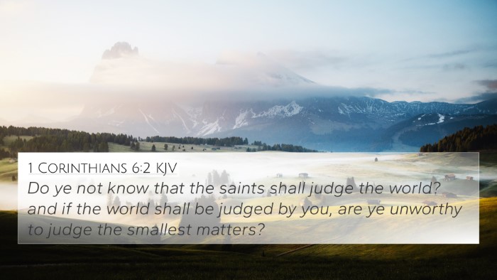 1 Corinthians 6:2 KJV Bible Verse Image