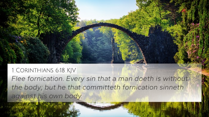 1 Corinthians 6:18 KJV Bible Verse Image
