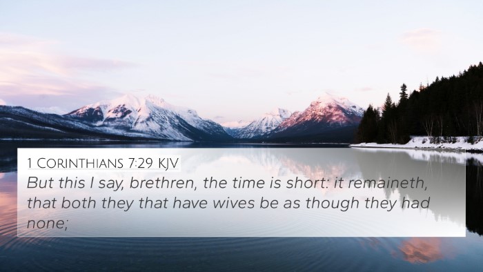 1 Corinthians 7:29 KJV Bible Verse Image