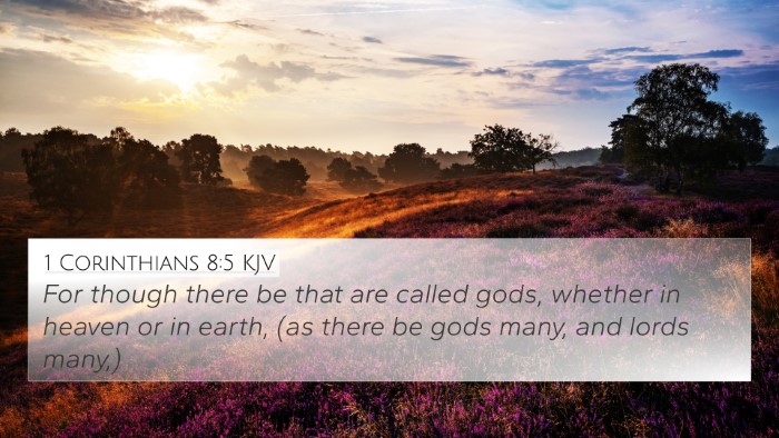 1 Corinthians 8:5 KJV Bible Verse Image
