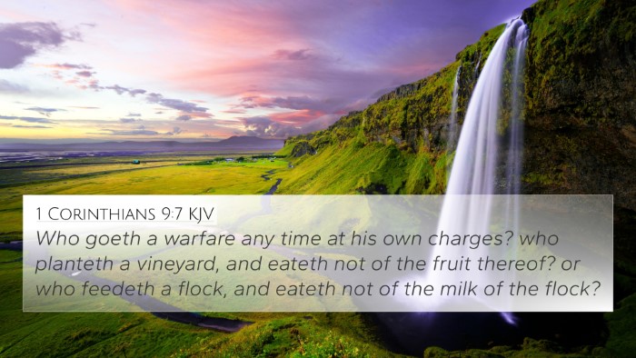 1 Corinthians 9:7 KJV Bible Verse Image