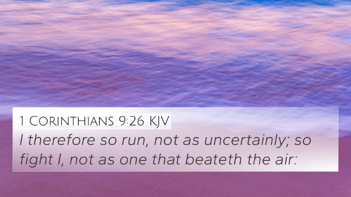 1 Corinthians 9:26 Explained
