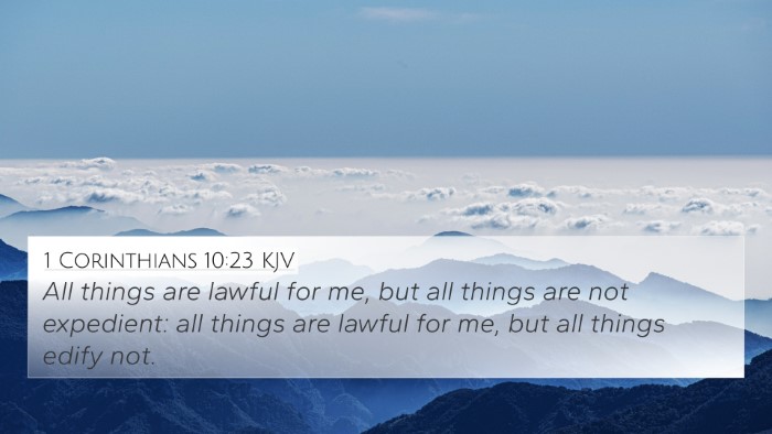 1 Corinthians 10:23 KJV Bible Verse Image