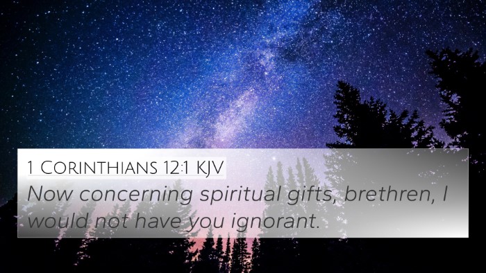 1 Corinthians 12:1 KJV Bible Verse Image