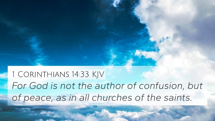1 Corinthians 14:33 Explained